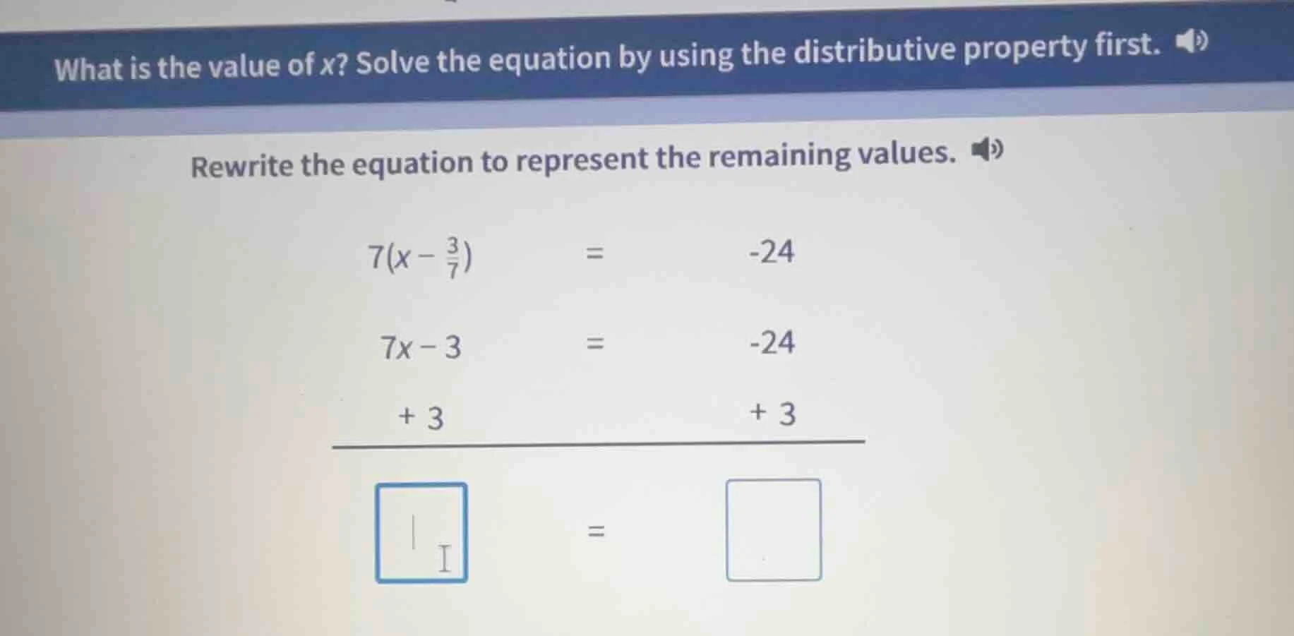 what is the value of x? solve the equation by using the distributive pr…