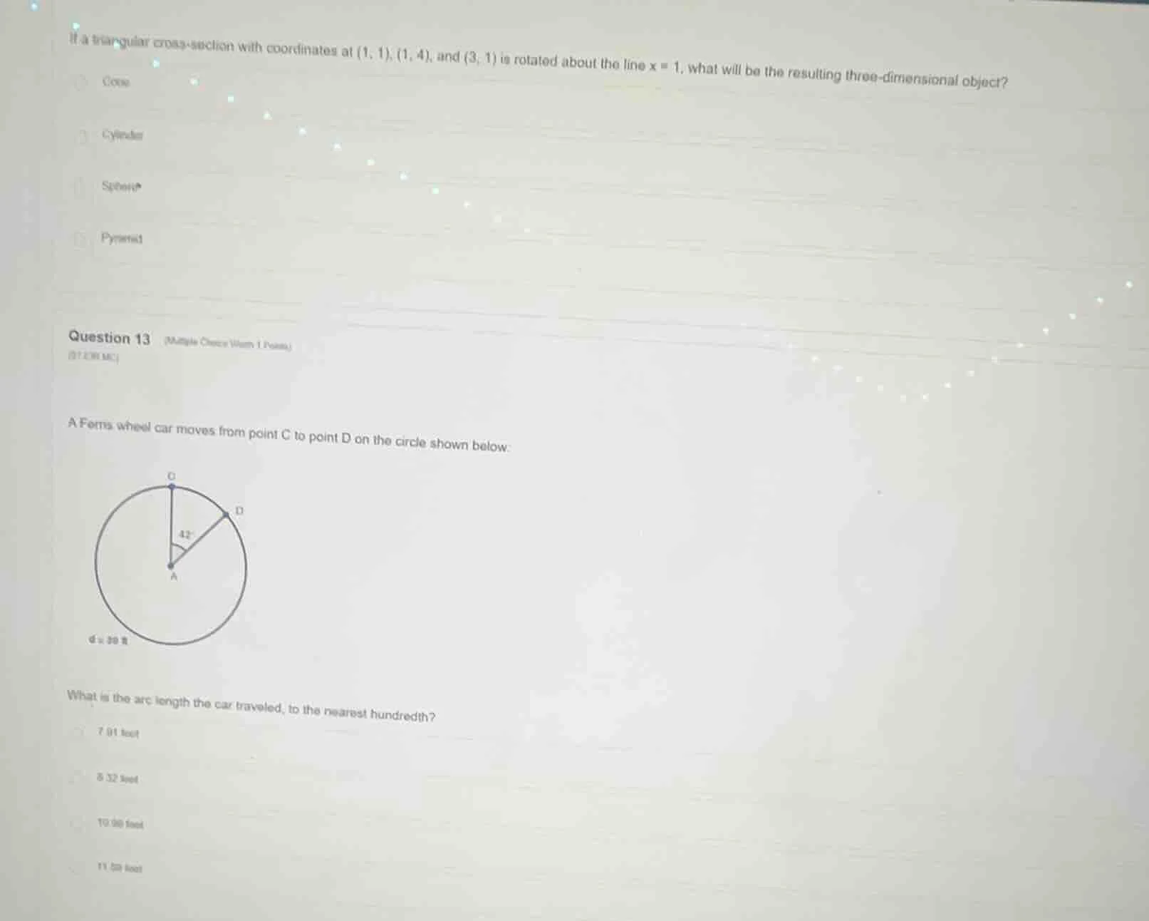 if a triangular cross - section with coordinates at (1, 1), (1, 4), and…