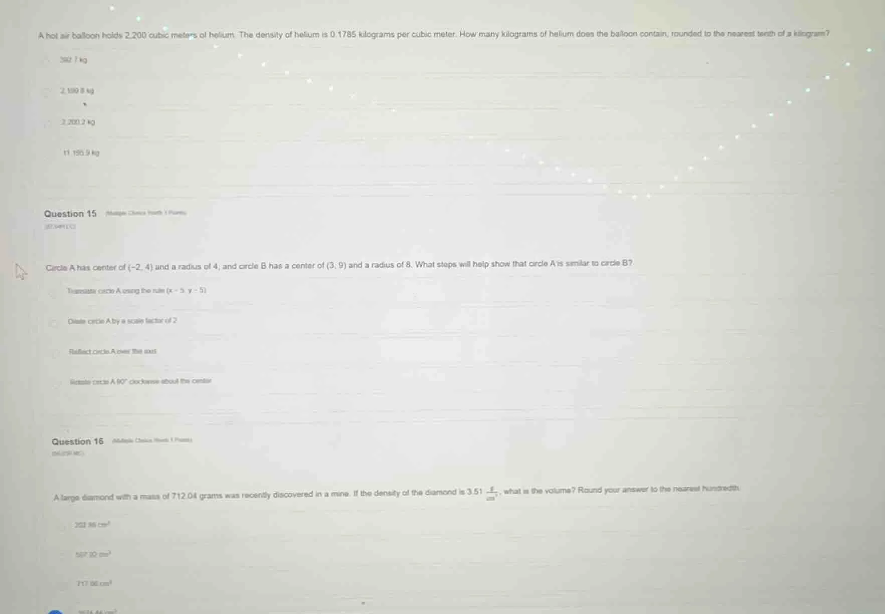 a hot air balloon holds 2,200 cubic meters of helium. the density of he…