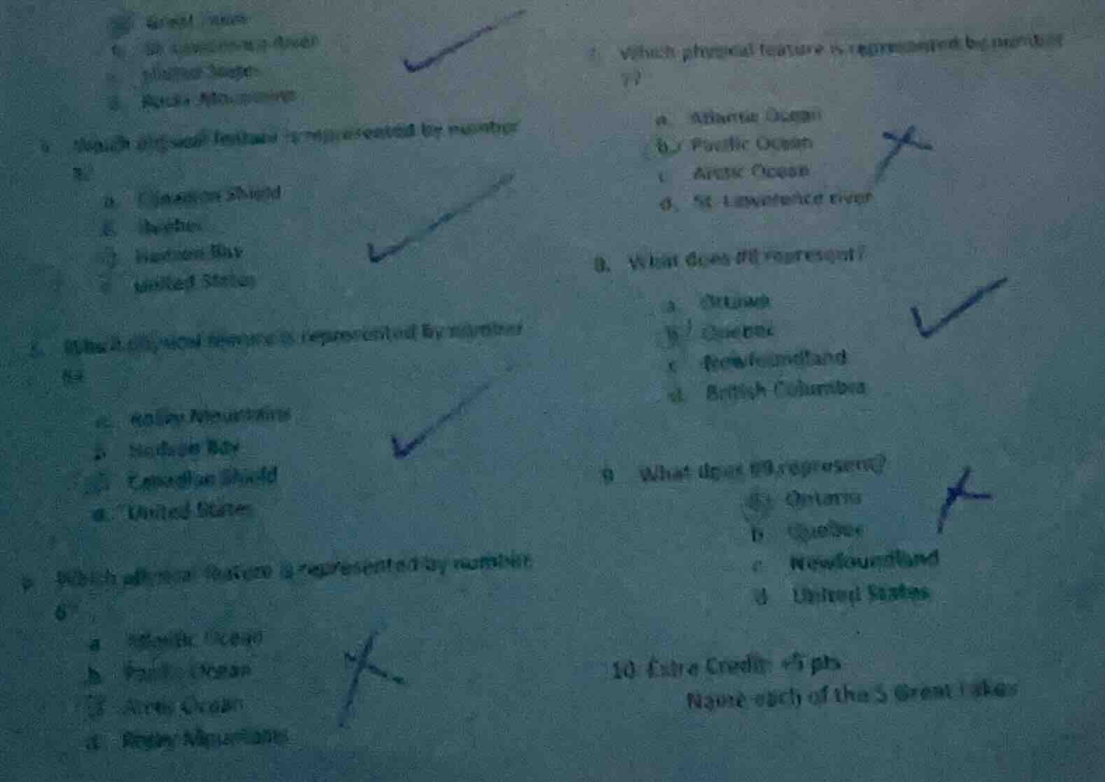 1. which physical feature is represented by number 1? a. atlantic ocean…