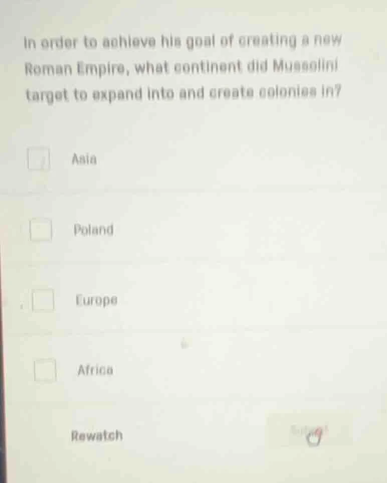 in order to achieve his goal of creating a new roman empire, what conti…