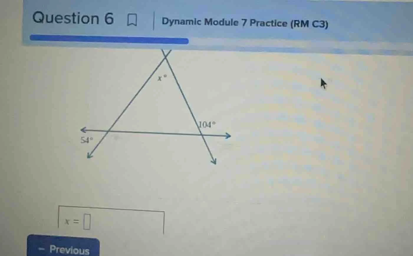 question 6 dynamic module 7 practice (rm c3) (there is a triangle - lik…