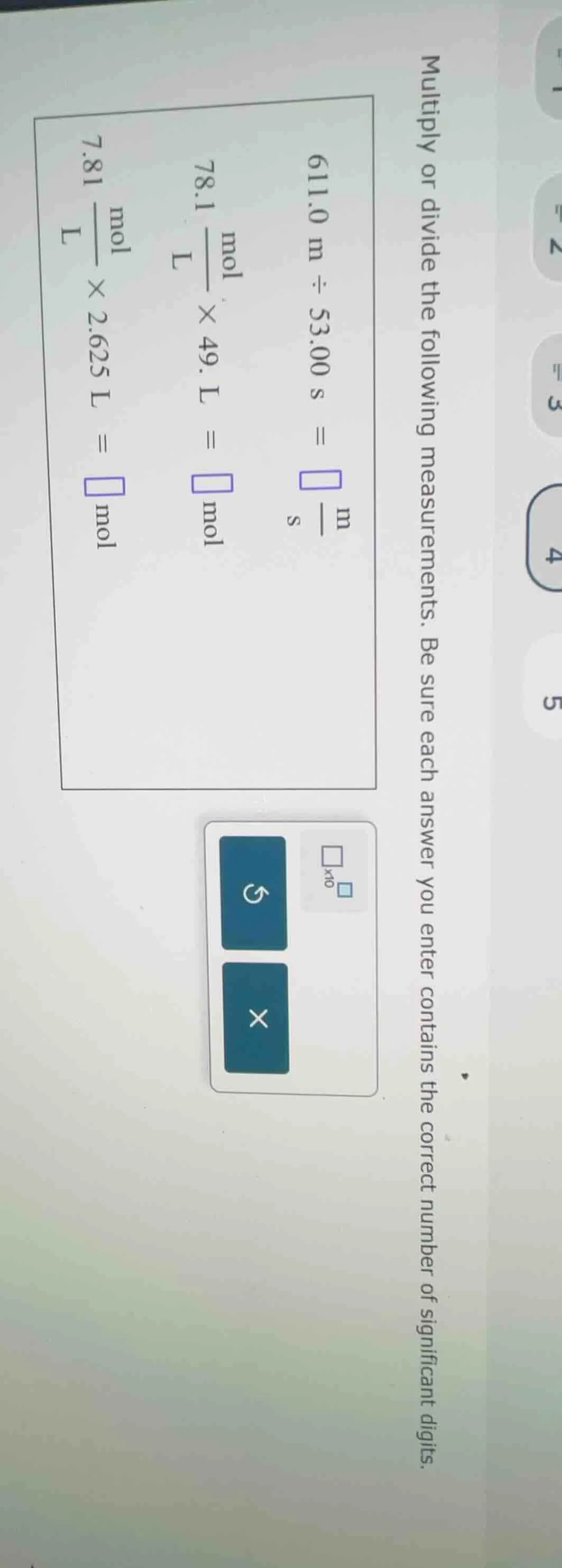 multiply or divide the following measurements. be sure each answer you …