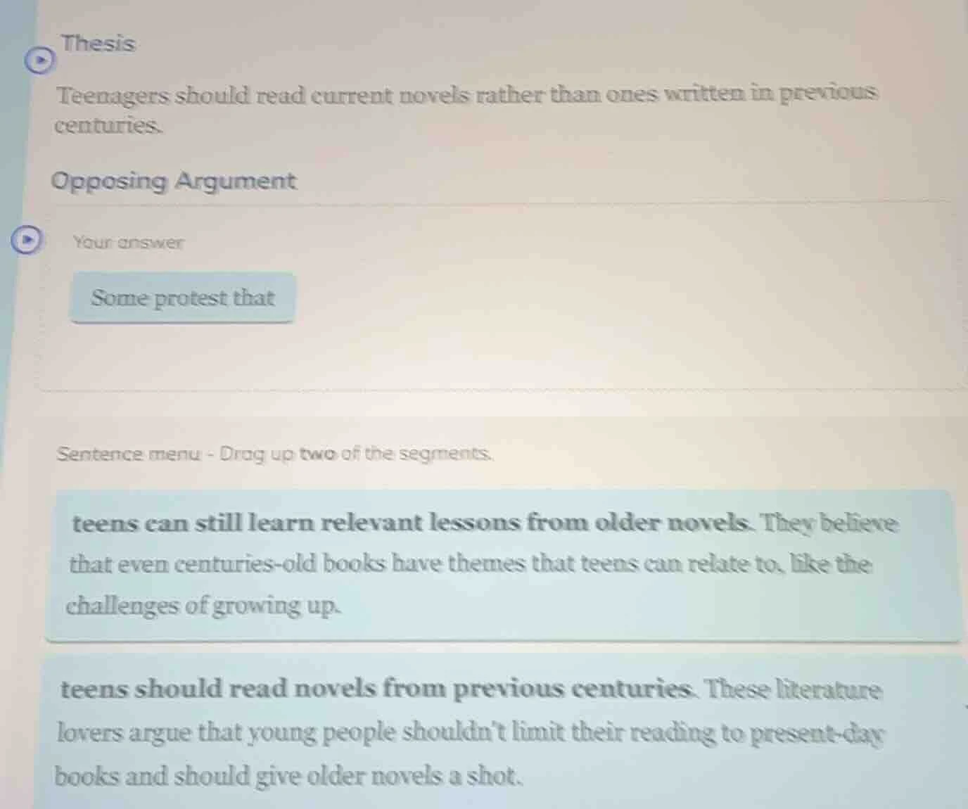 thesis teenagers should read current novels rather than ones written in…