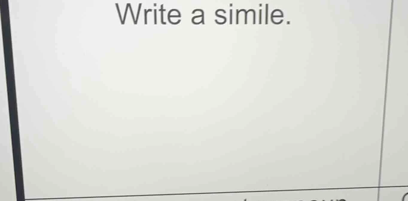 write a simile.