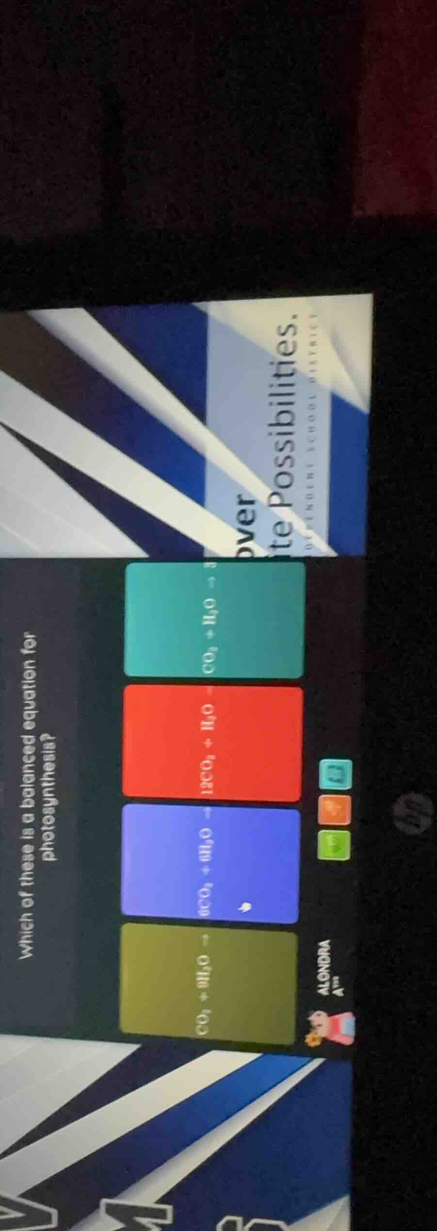 which of these is a balanced equation for photosynthesis? \ options wit…