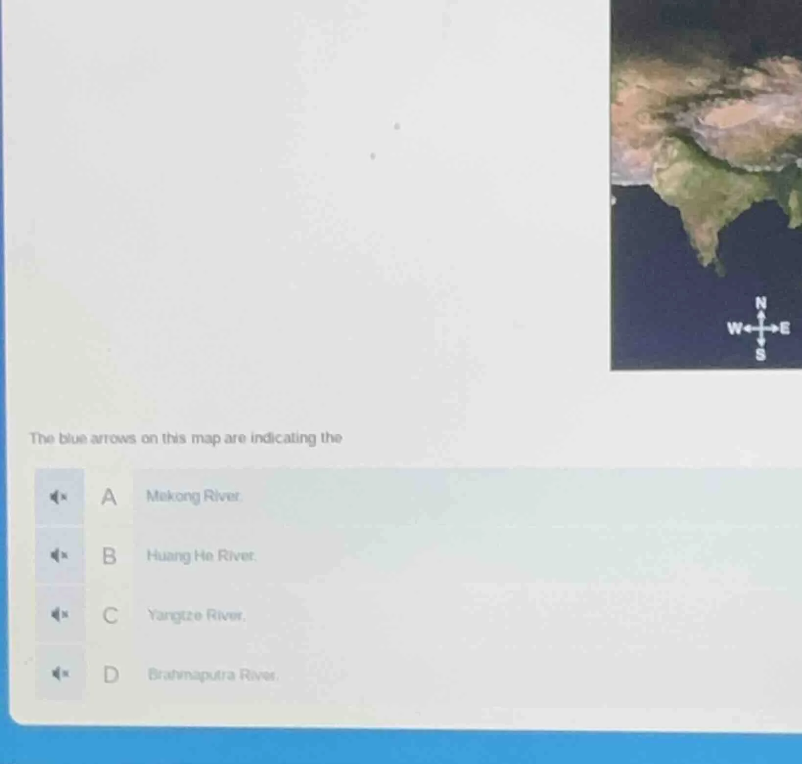 the blue arrows on this map are indicating the a mekong river. b huang …
