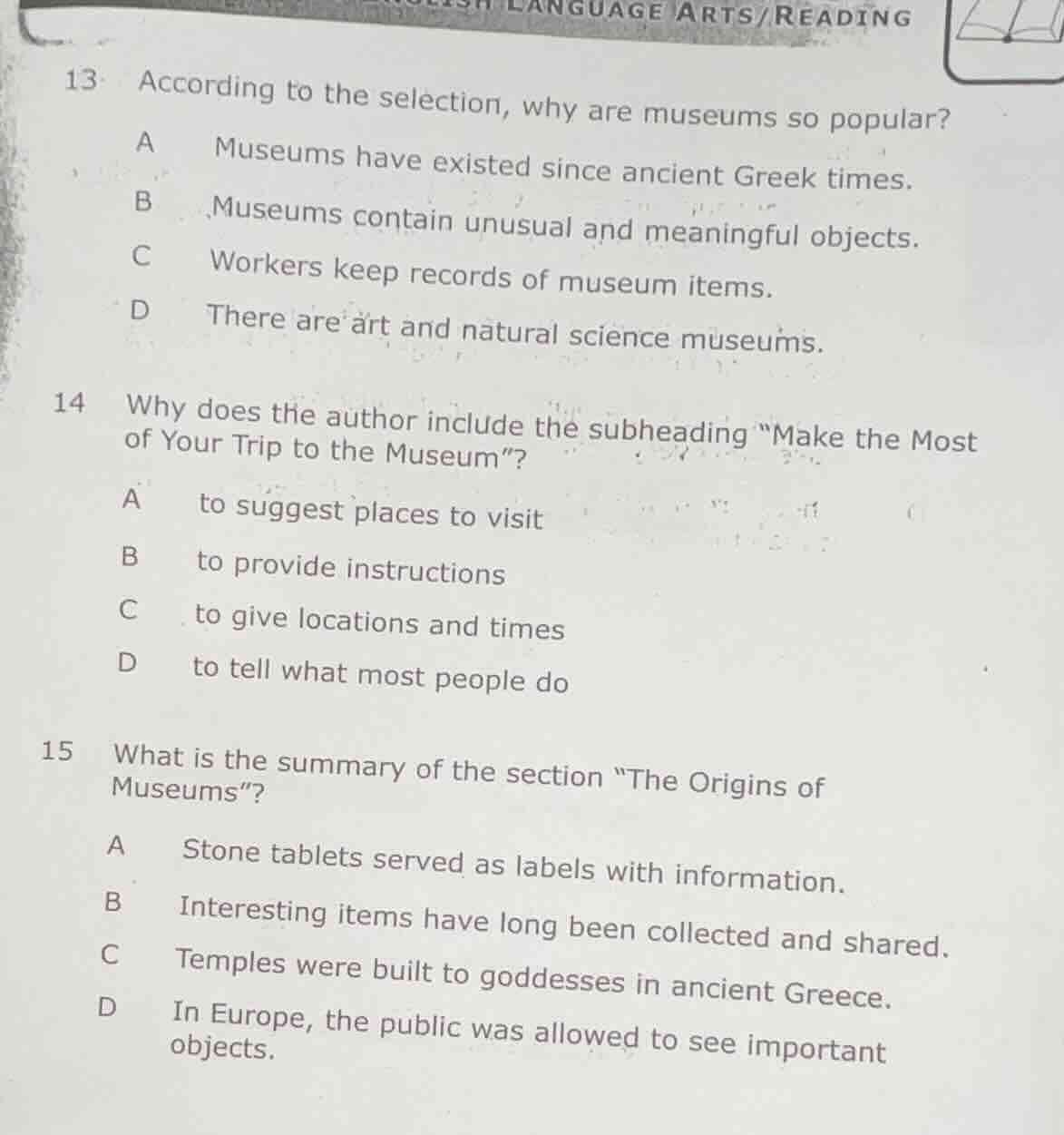 13 according to the selection, why are museums so popular? a museums ha…