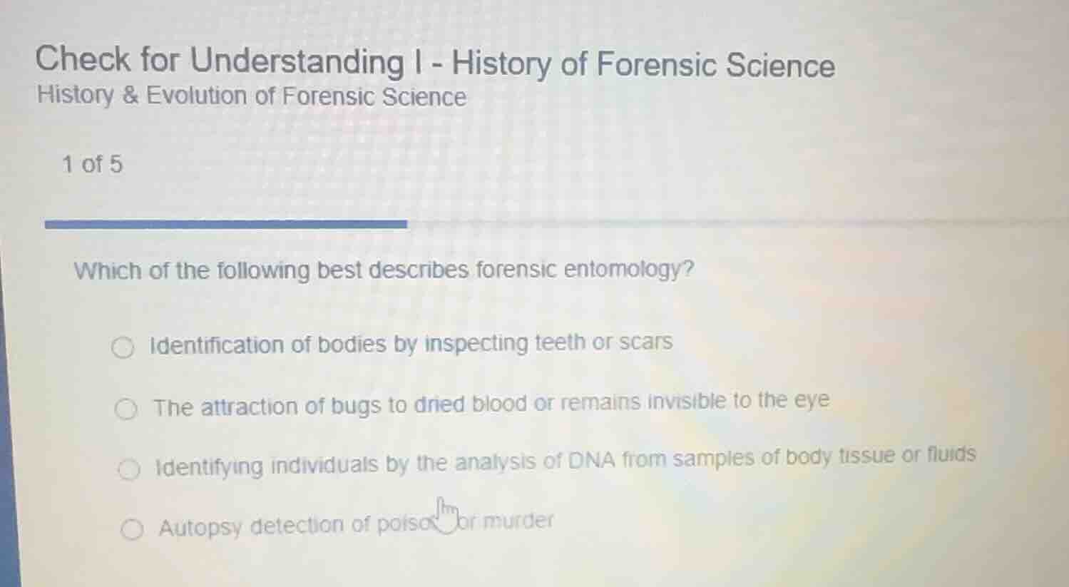 check for understanding i - history of forensic science history & evolu…