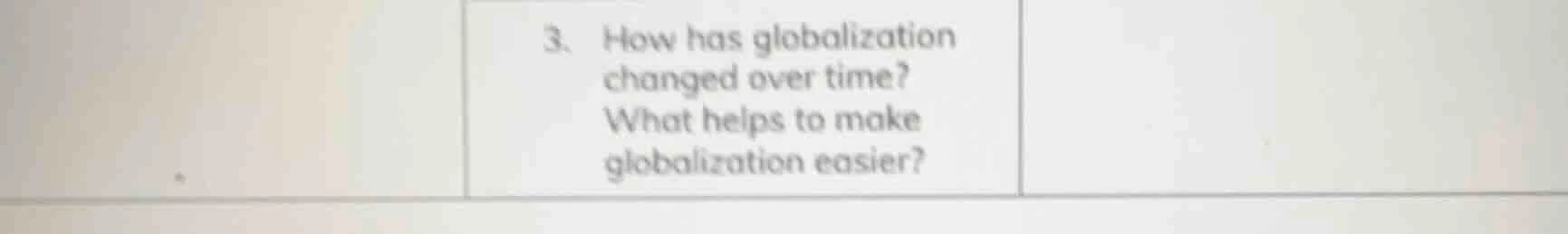 3. how has globalization changed over time? what helps to make globaliz…