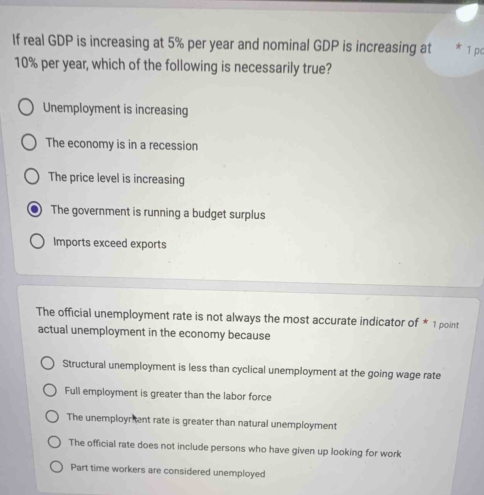 if real gdp is increasing at 5% per year and nominal gdp is increasing …