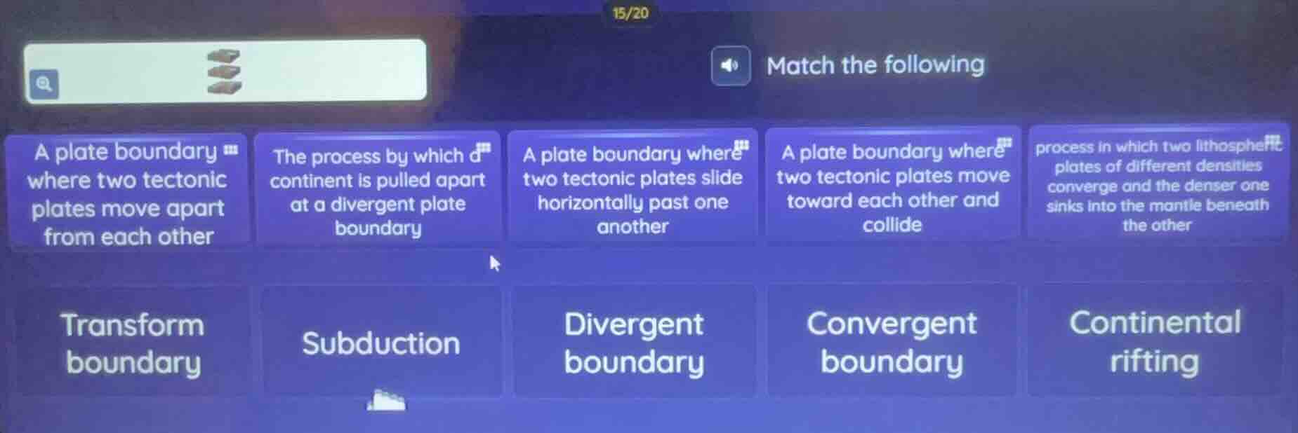 match the following a plate boundary where two tectonic plates move apa…