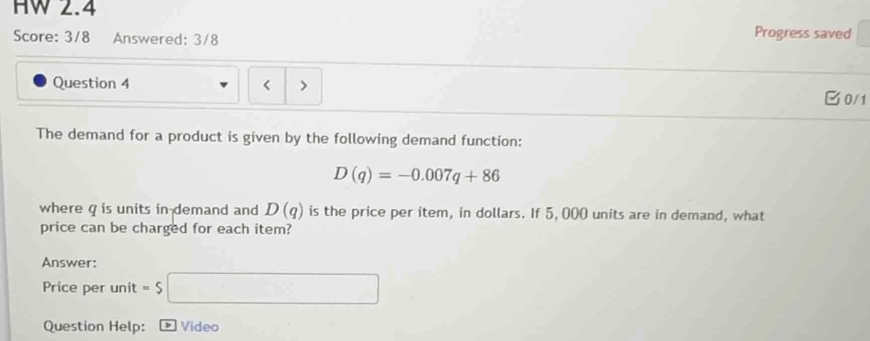 the demand for a product is given by the following demand function: $d(…