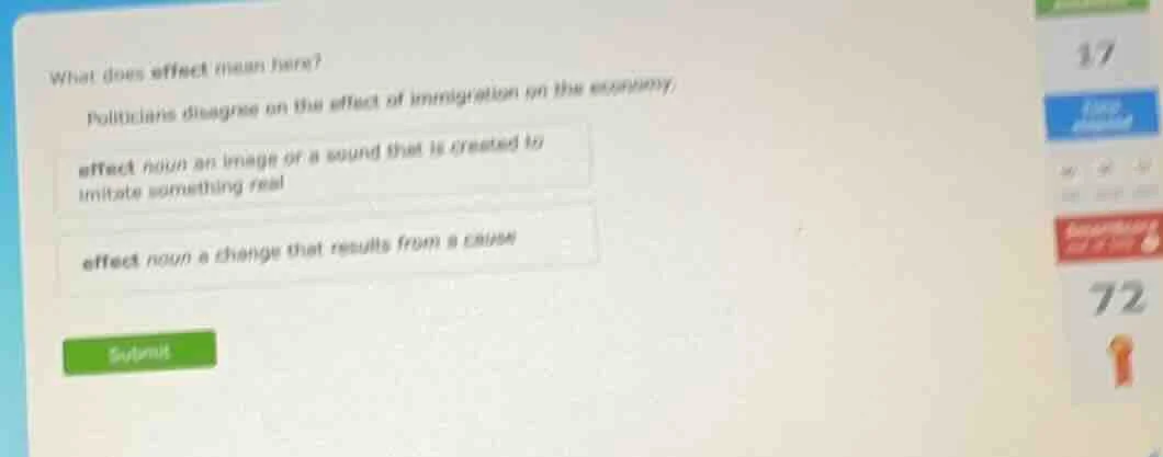 what does effect mean here? politicians disagree on the effect of immig…