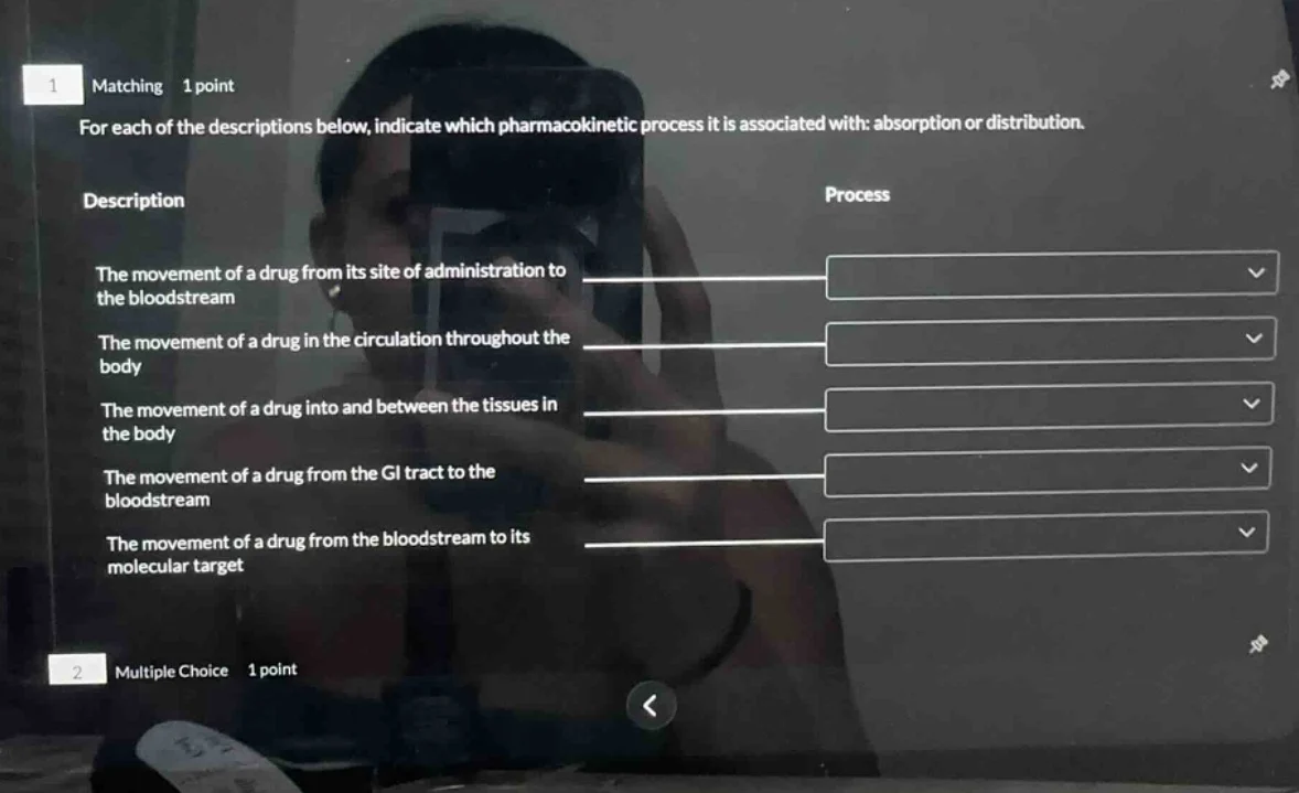 1 matching 1 point for each of the descriptions below, indicate which p…