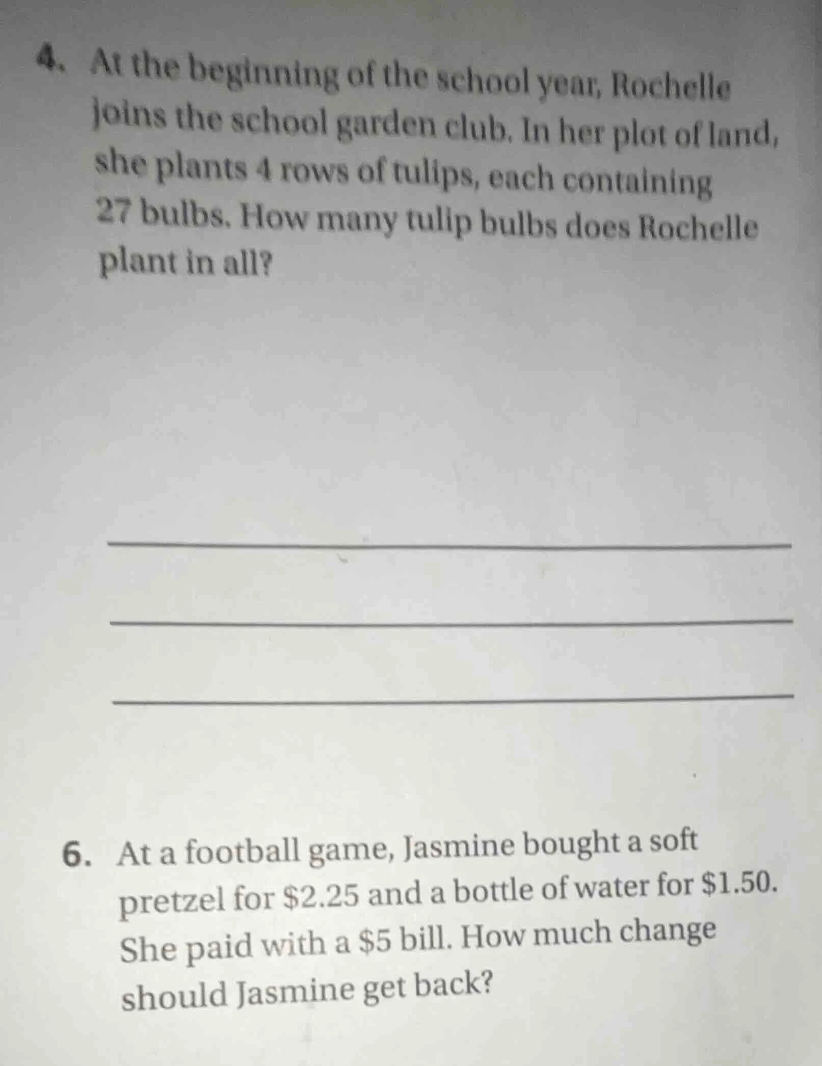 4. at the beginning of the school year, rochelle joins the school garde…