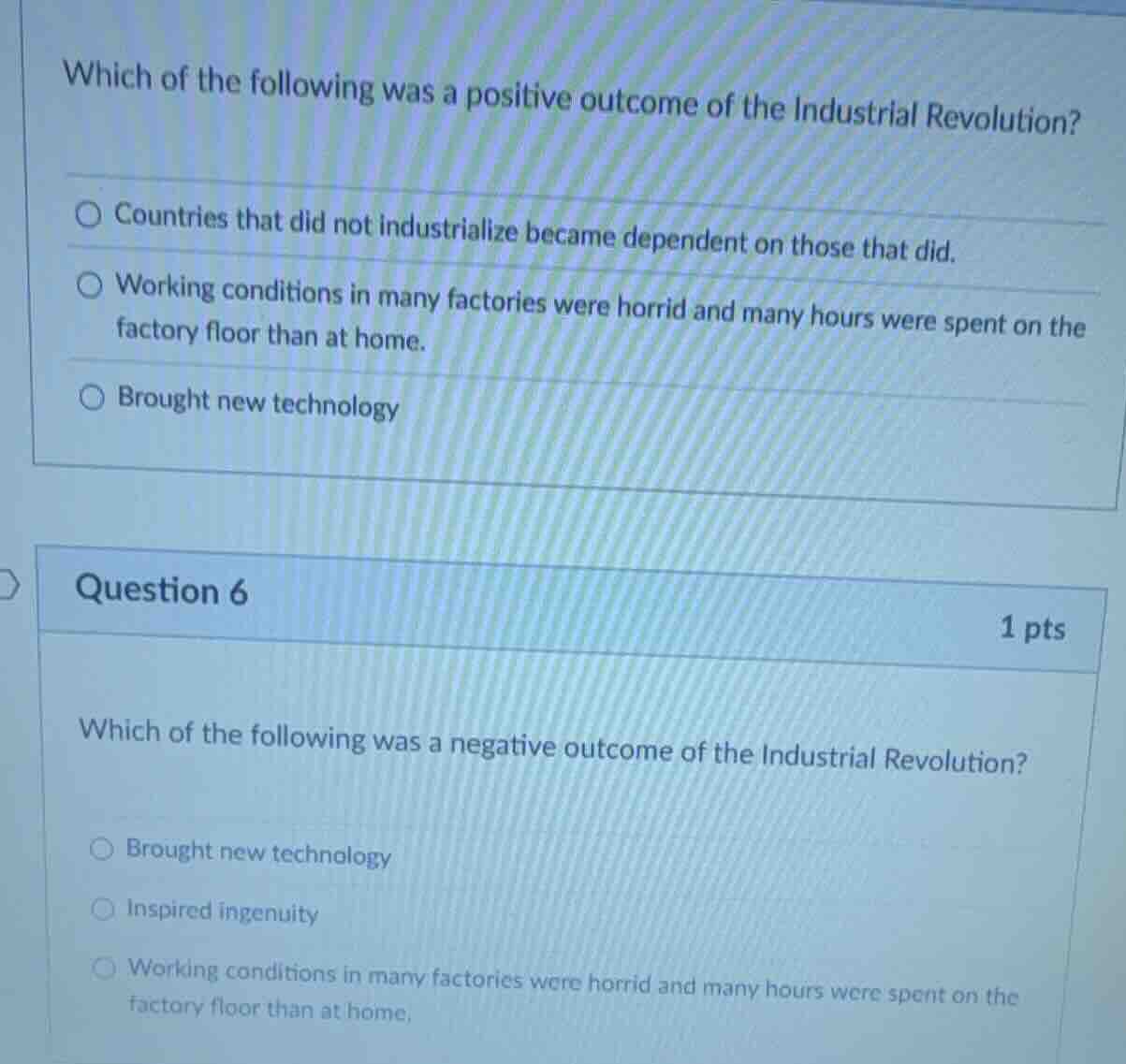 which of the following was a positive outcome of the industrial revolut…