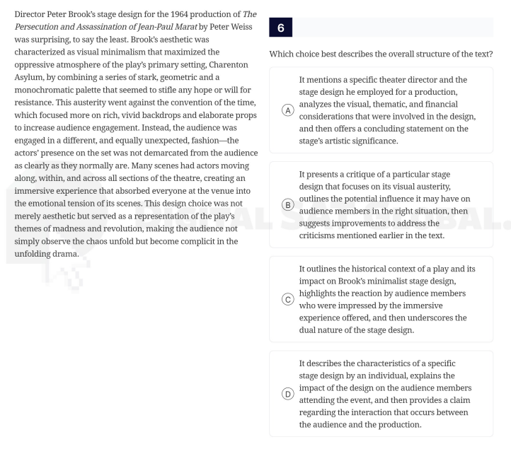 director peter brook’s stage design for the 1964 production of the pers…