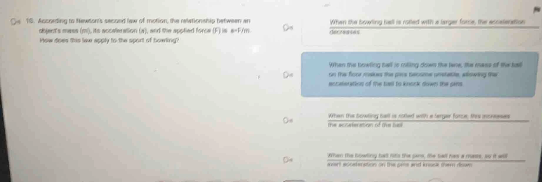 15. according to newtons second law of motion, the relationship between…