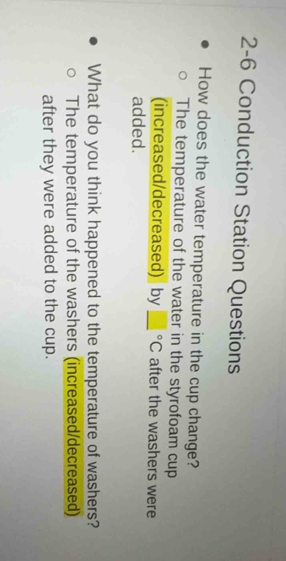 2-6 conduction station questions - how does the water temperature in th…