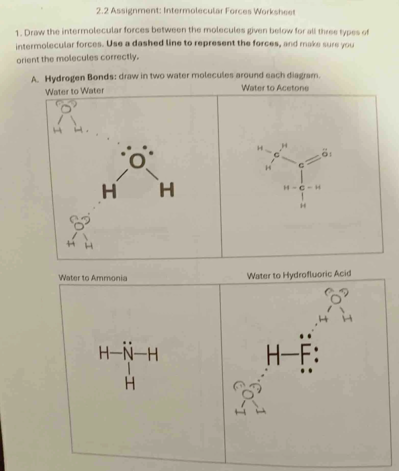 2.2 assignment: intermolecular forces worksheet 1. draw the intermolecu…