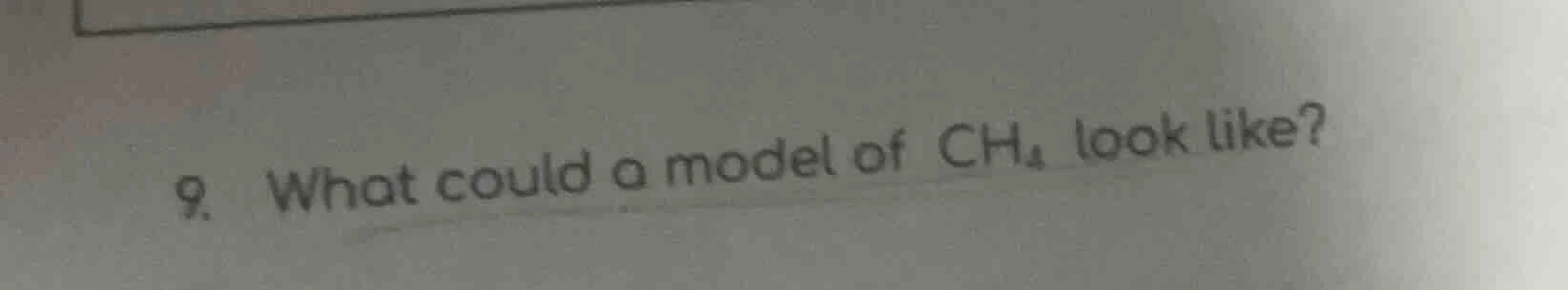 9. what could a model of ch₄ look like?