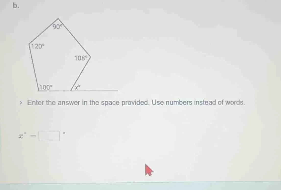 b. enter the answer in the space provided. use numbers instead of words…