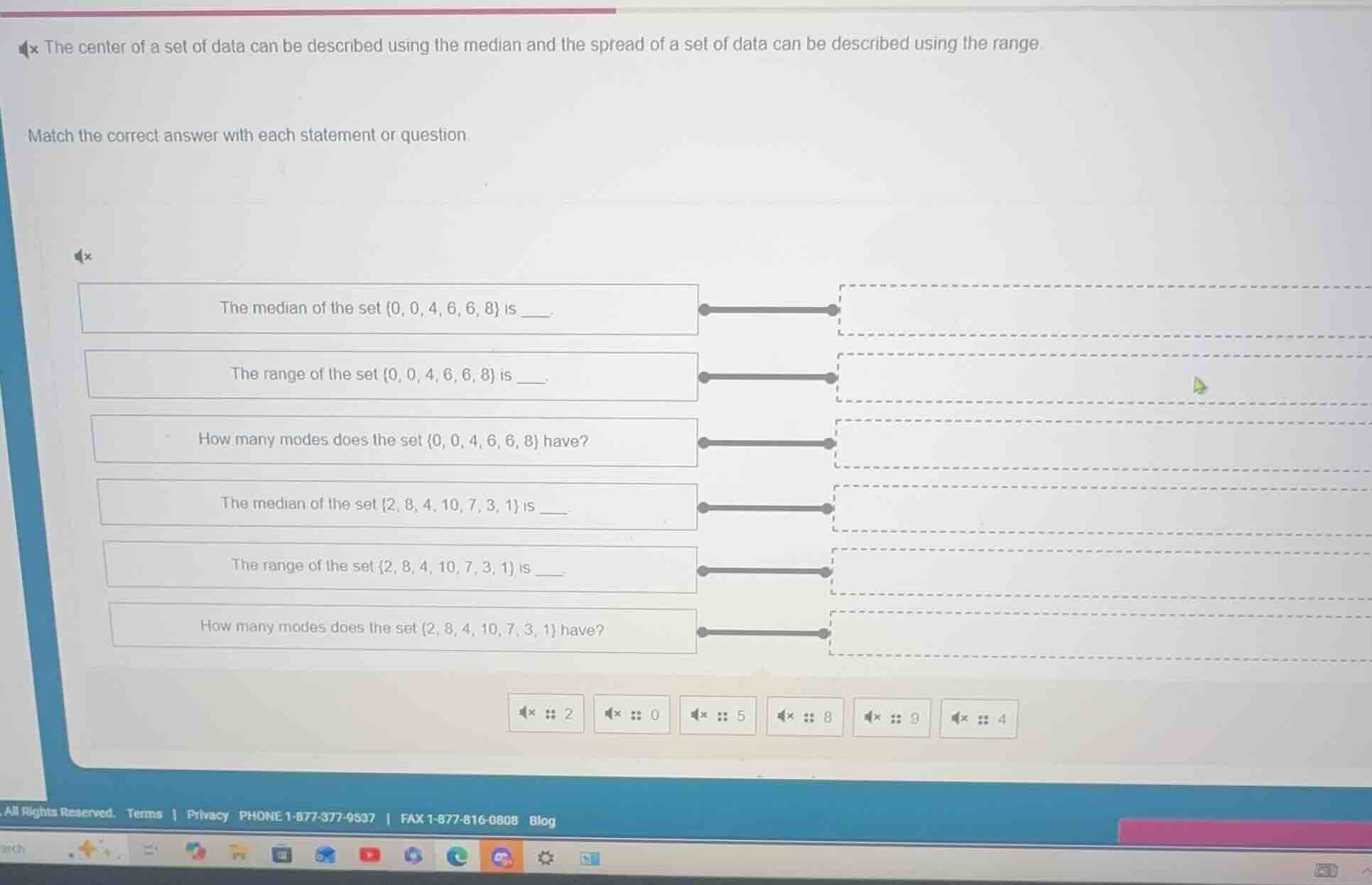 the center of a set of data can be described using the median and the s…