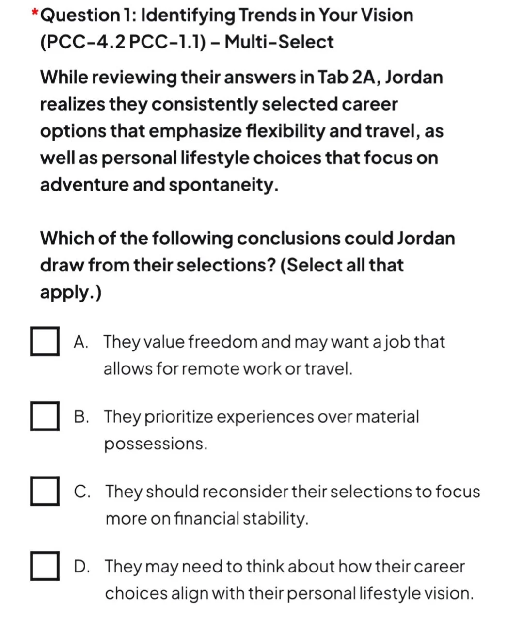*question 1: identifying trends in your vision (pcc-4.2 pcc-1.1) – mult…