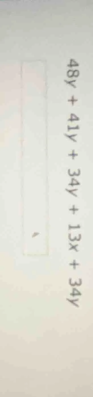 48y + 41y + 34y + 13x + 34y