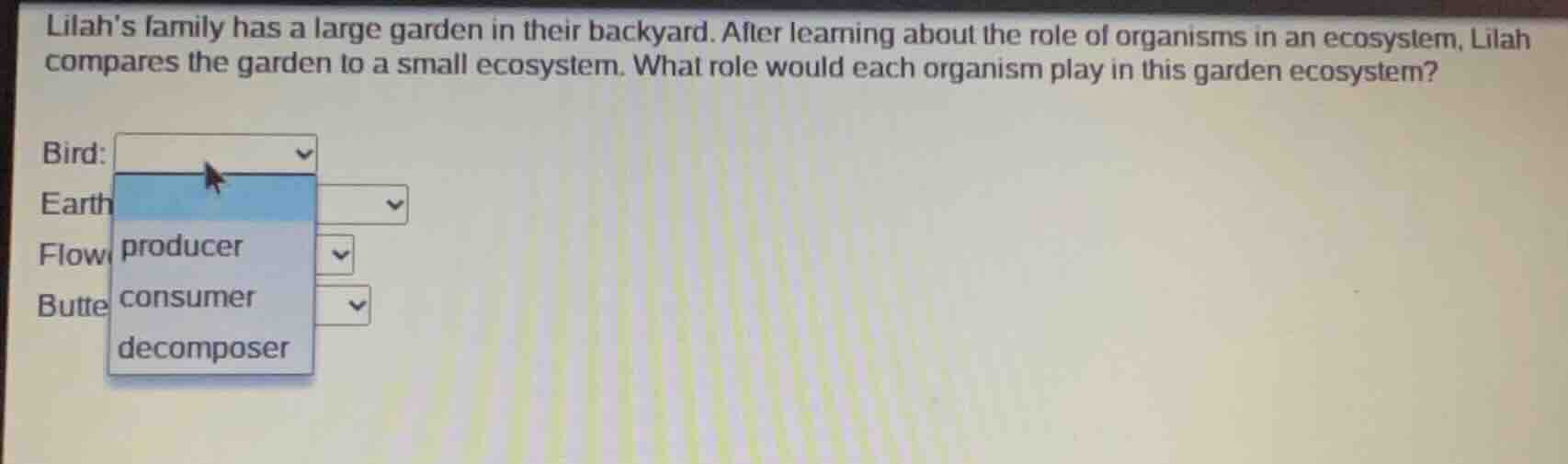 lilahs family has a large garden in their backyard. after learning abou…