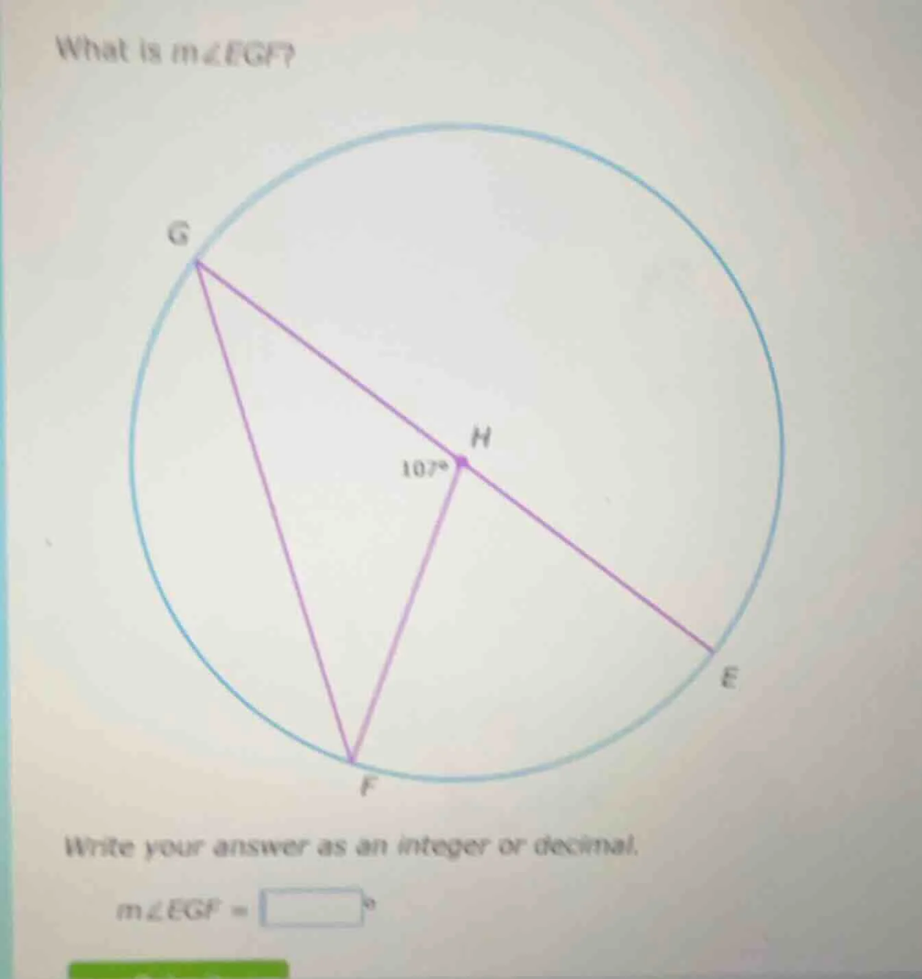 what is ( mangle egf )? write your answer as an integer or decimal. ( m…