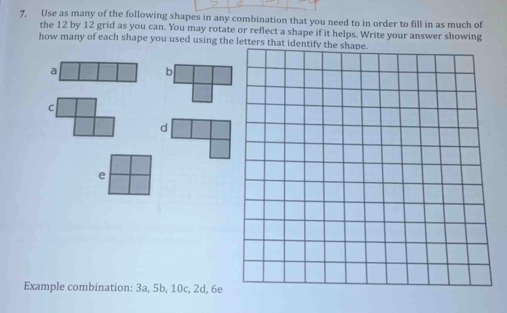 7. use as many of the following shapes in any combination that you need…