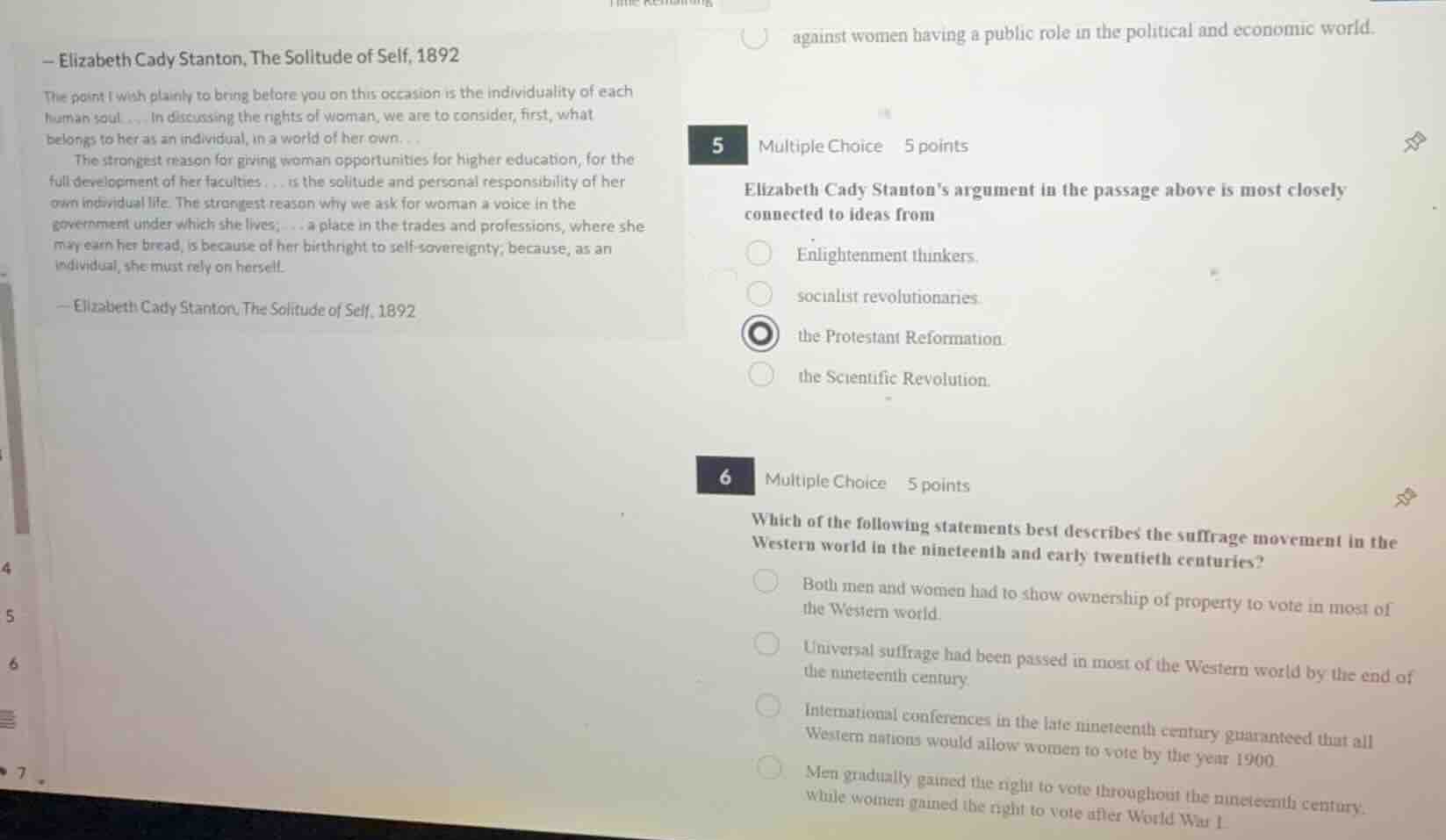 – elizabeth cady stanton, the solitude of self, 1892 the point i wish p…