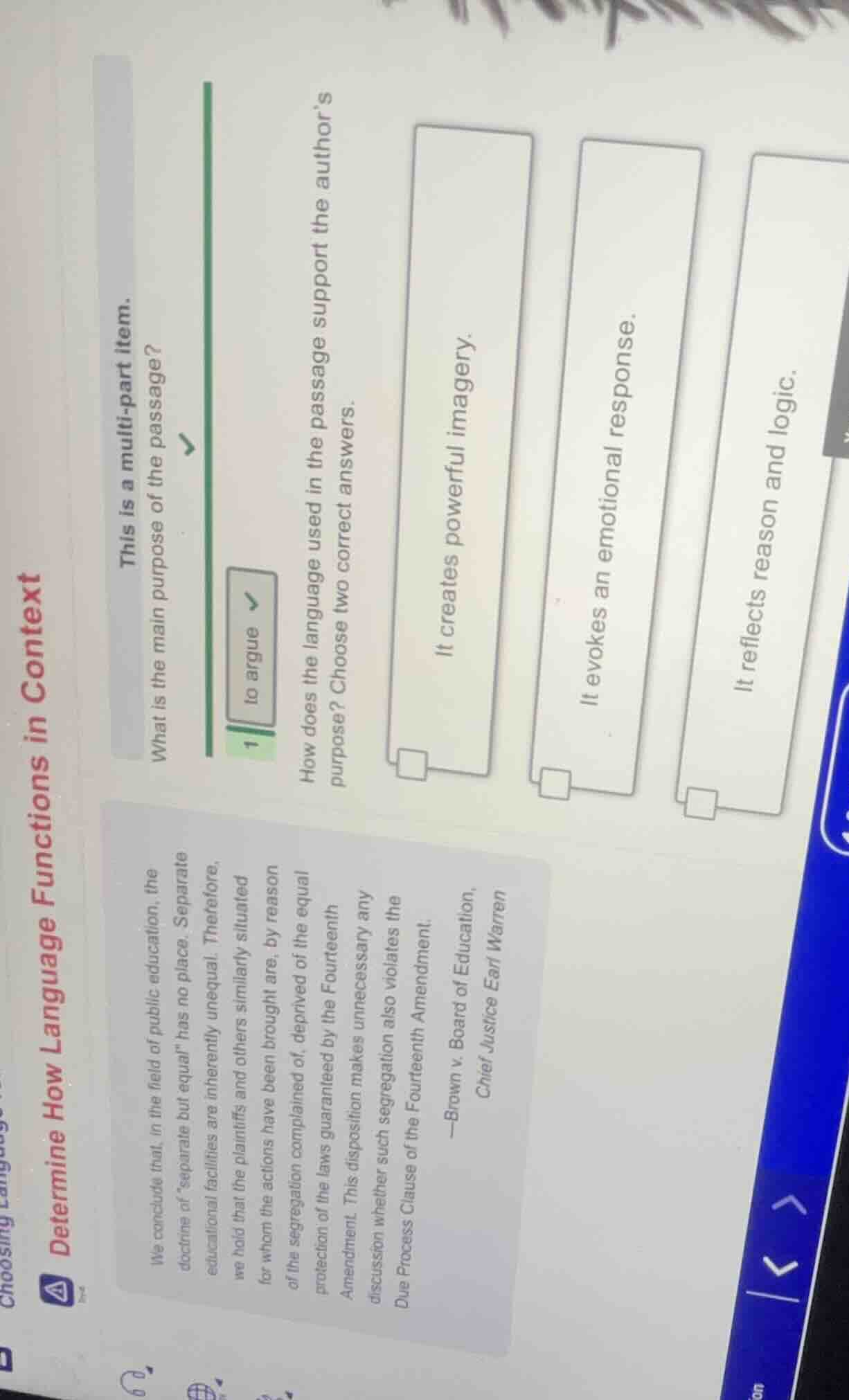 this is a multi - part item. what is the main purpose of the passage? t…