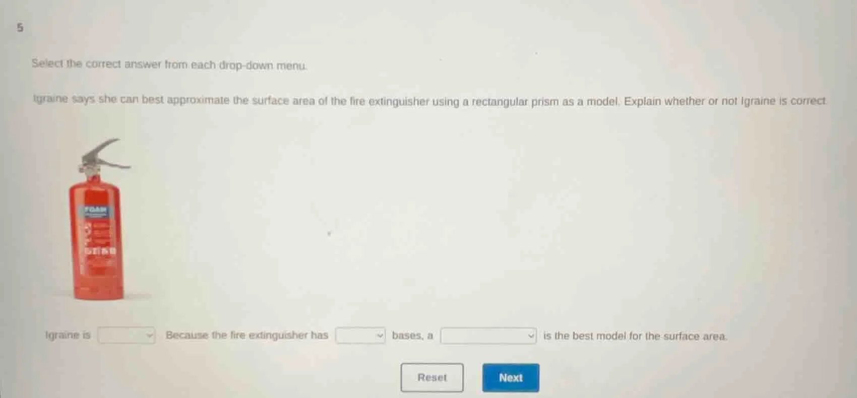 5 select the correct answer from each drop - down menu. igraine says sh…