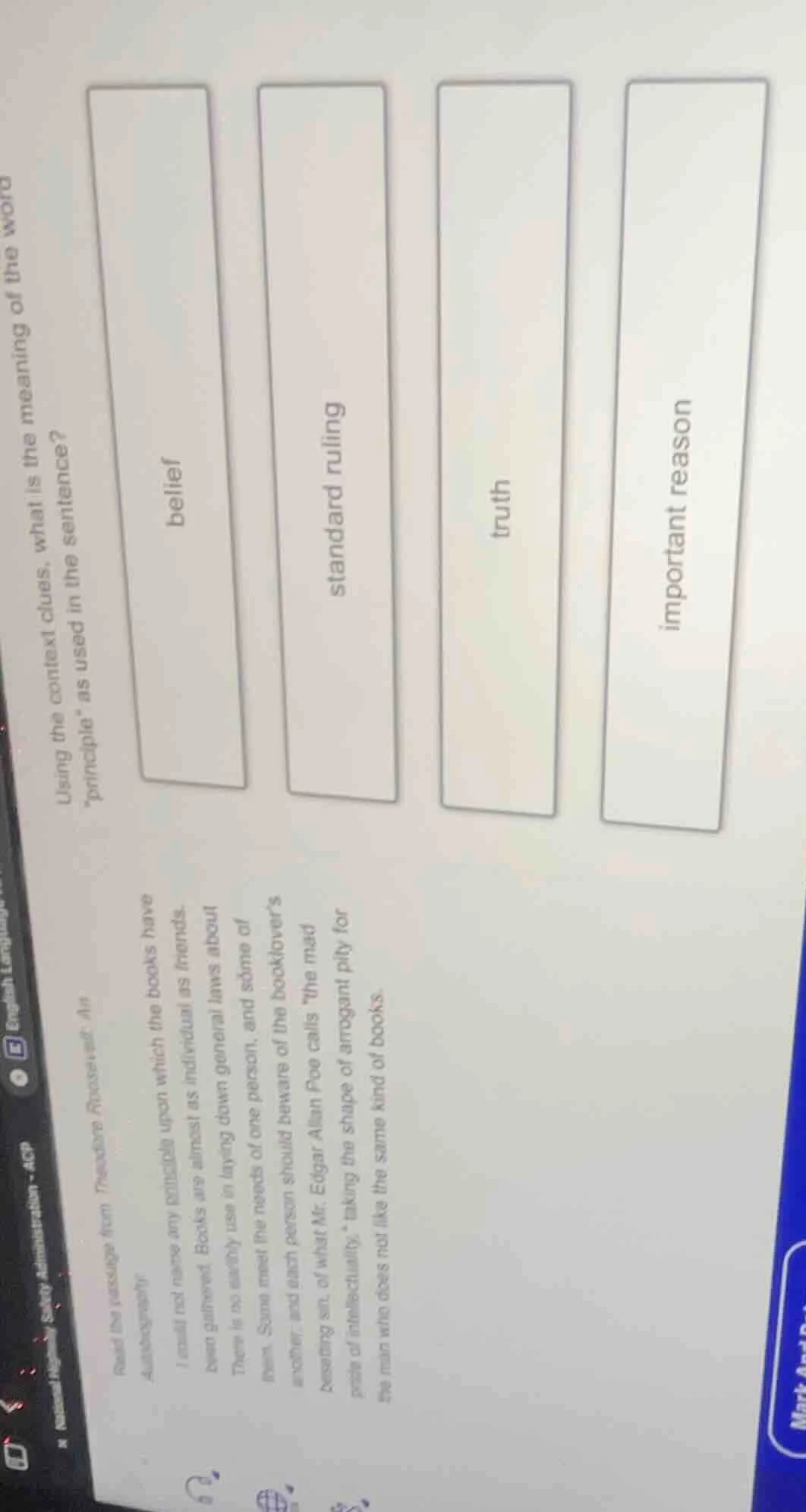 read the passage from theodore roosevelt. alls autobiography? i could n…