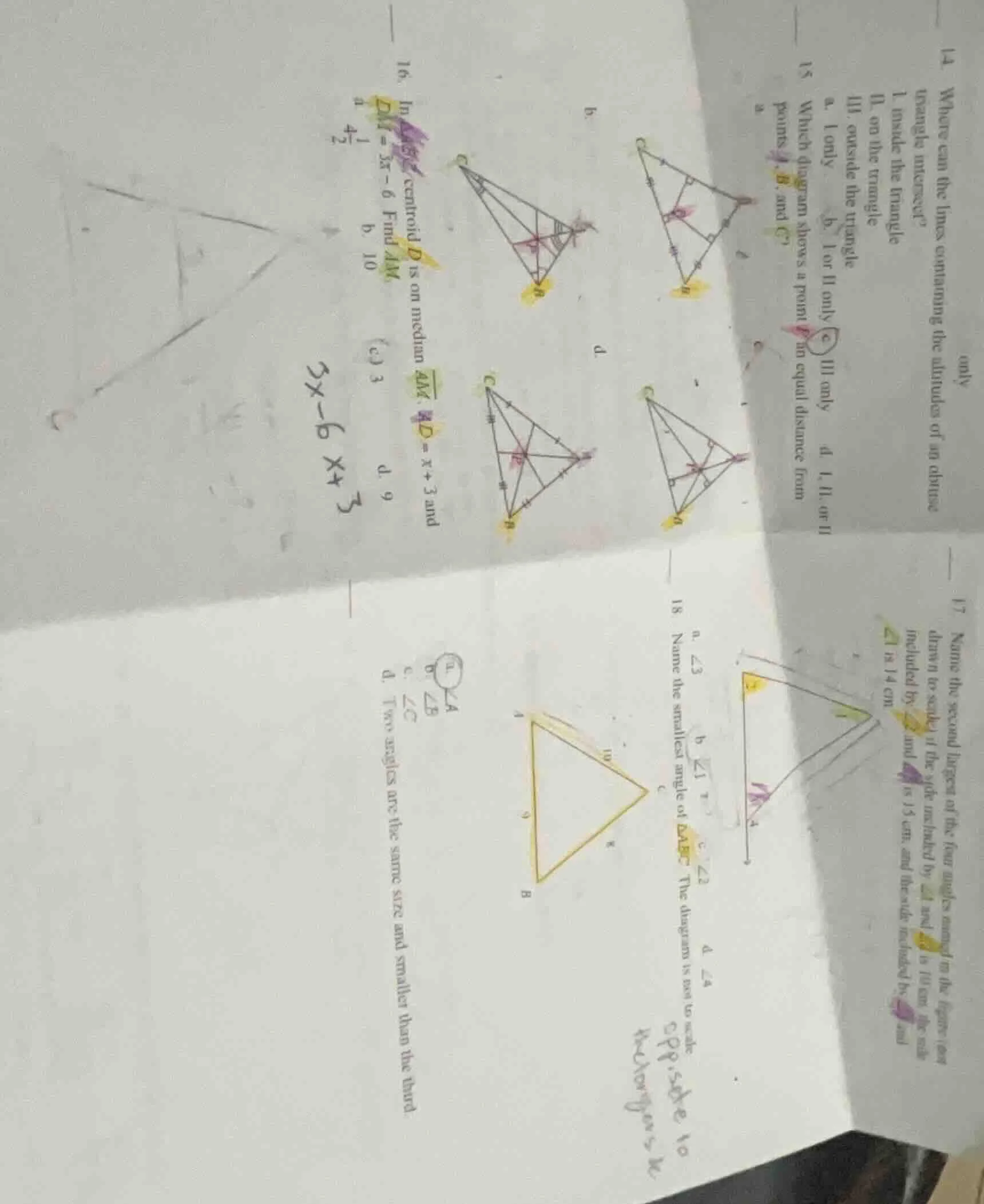 14. where can the lines containing the altitudes of an obtuse triangle …