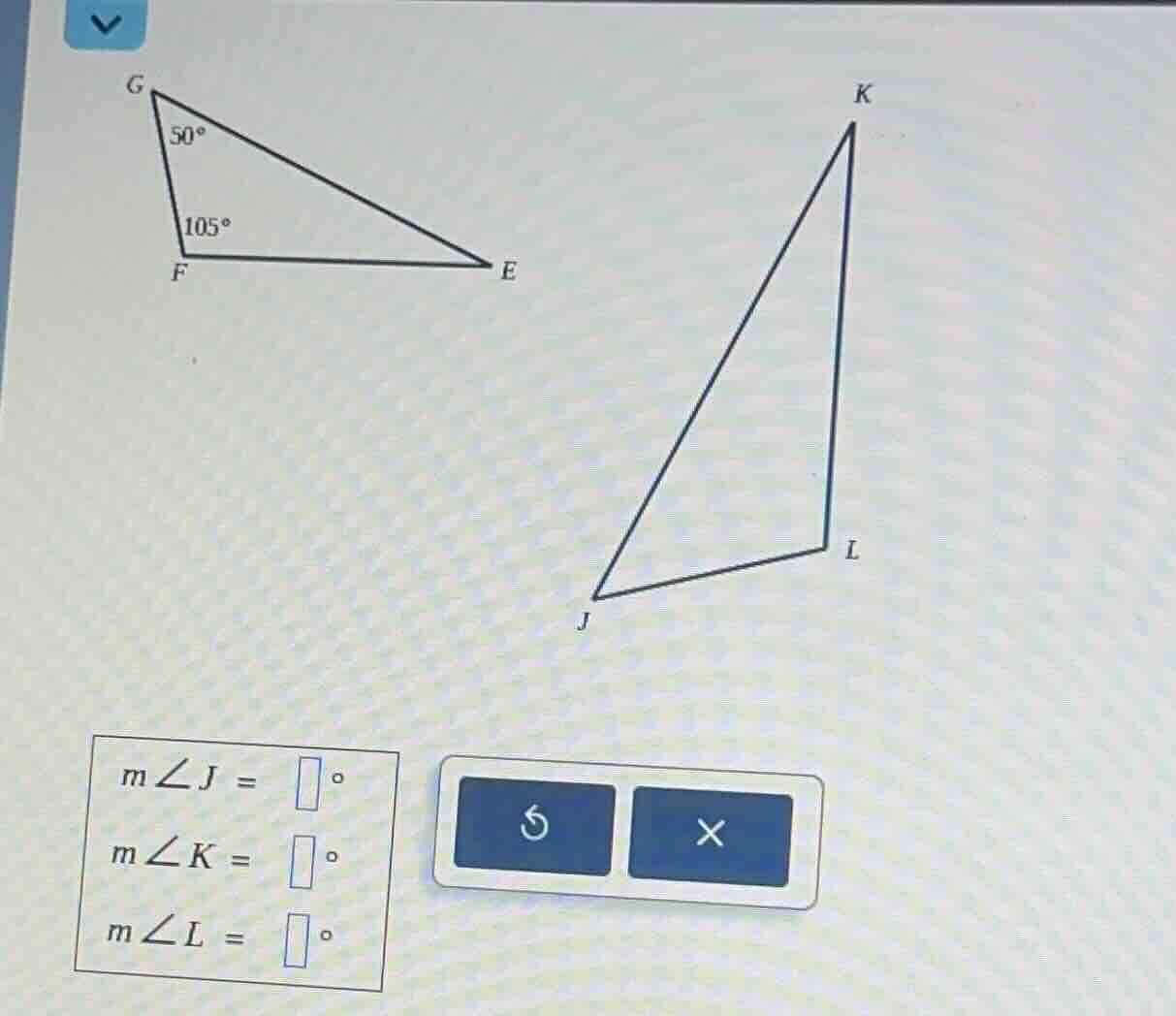 m∠j = \\square° m∠k = \\square° m∠l = \\square°