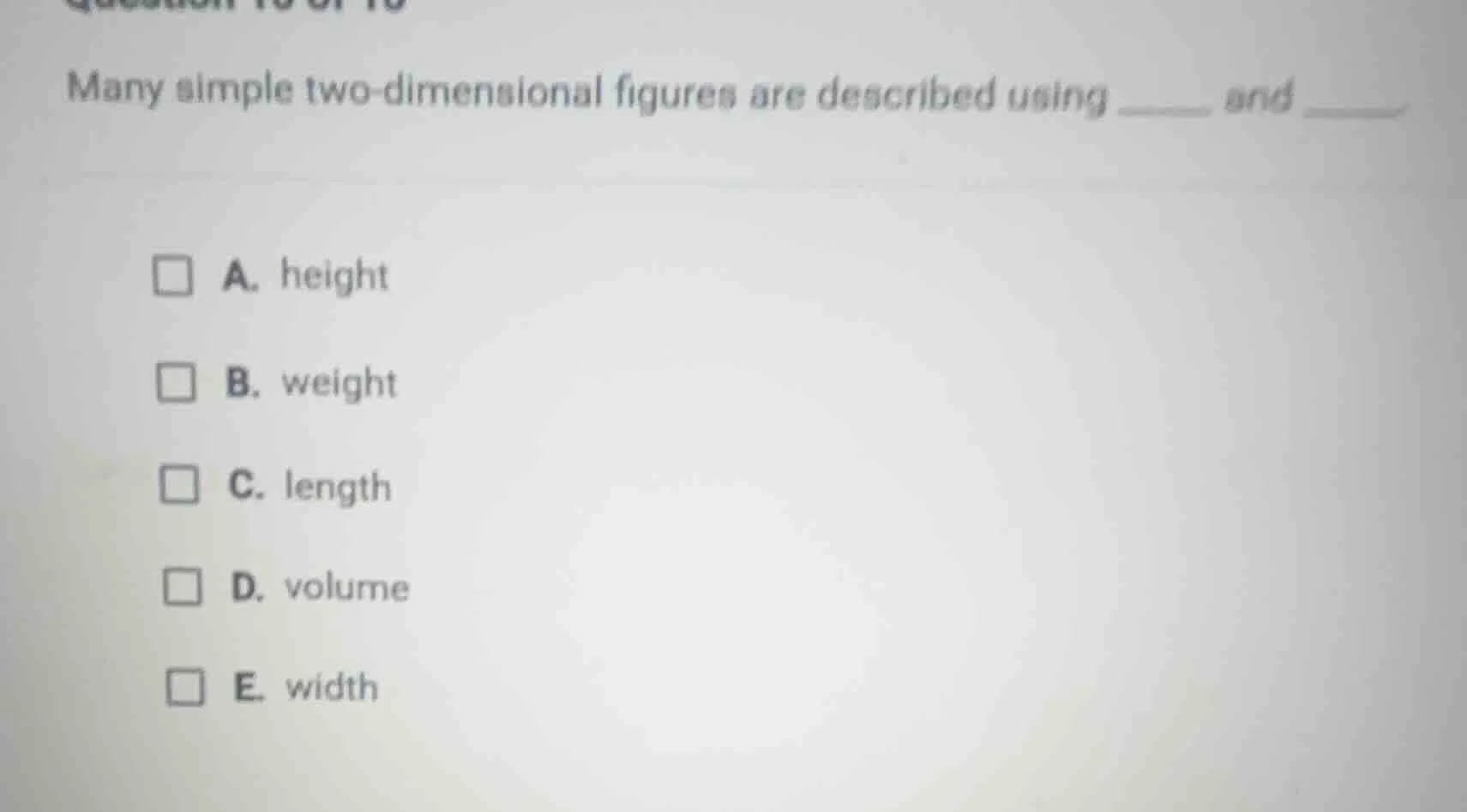 many simple two - dimensional figures are described using ______ and __…