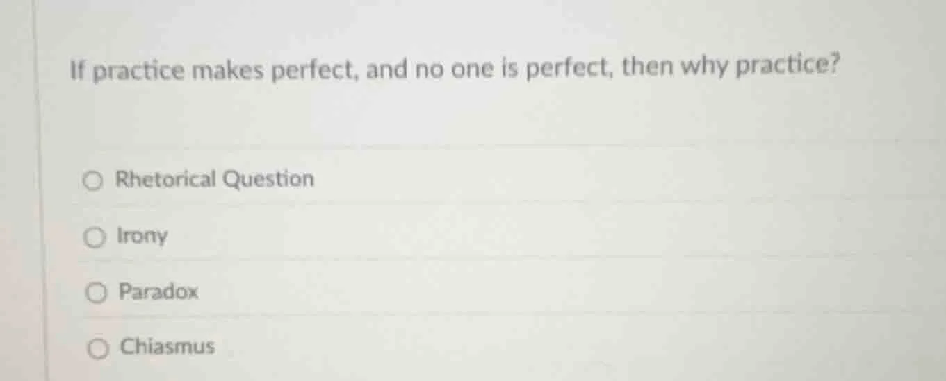 if practice makes perfect, and no one is perfect, then why practice? ○ …