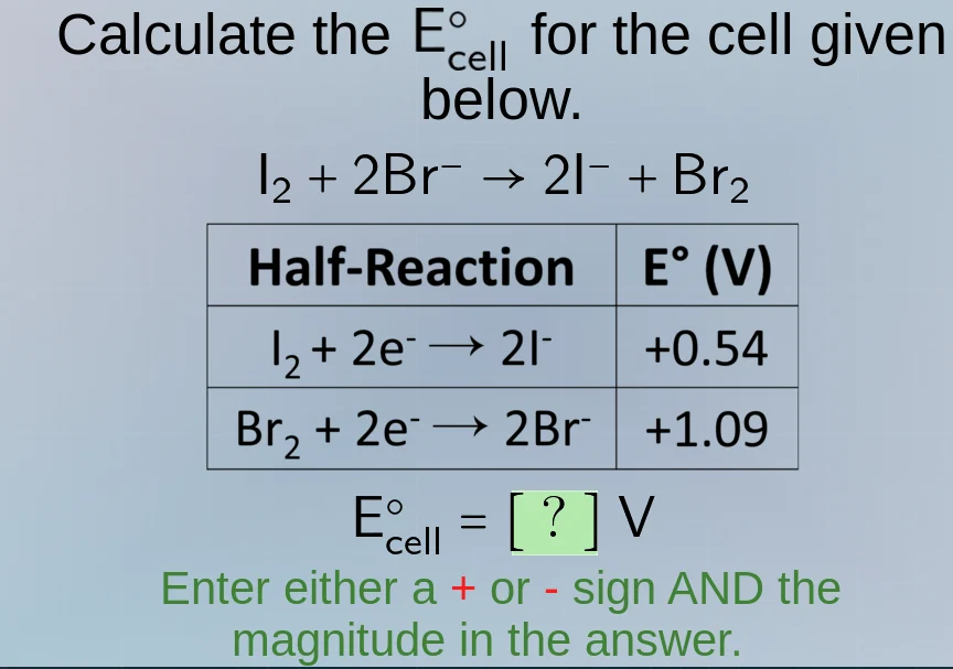 calculate the $\\mathrm{e^\\circ_{cell}}$ for the cell given below. $\\…