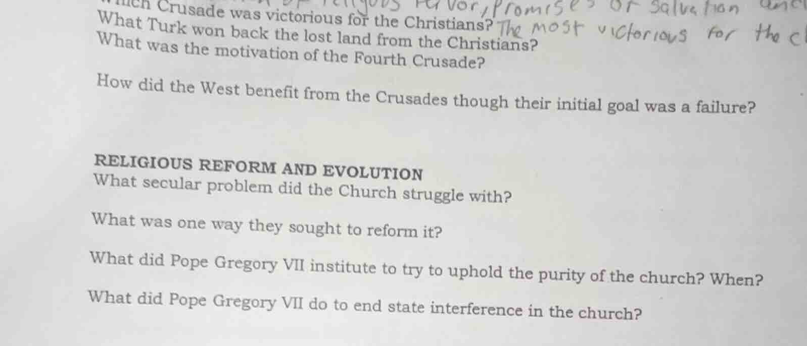 which crusade was victorious for the christians? what turk won back the…