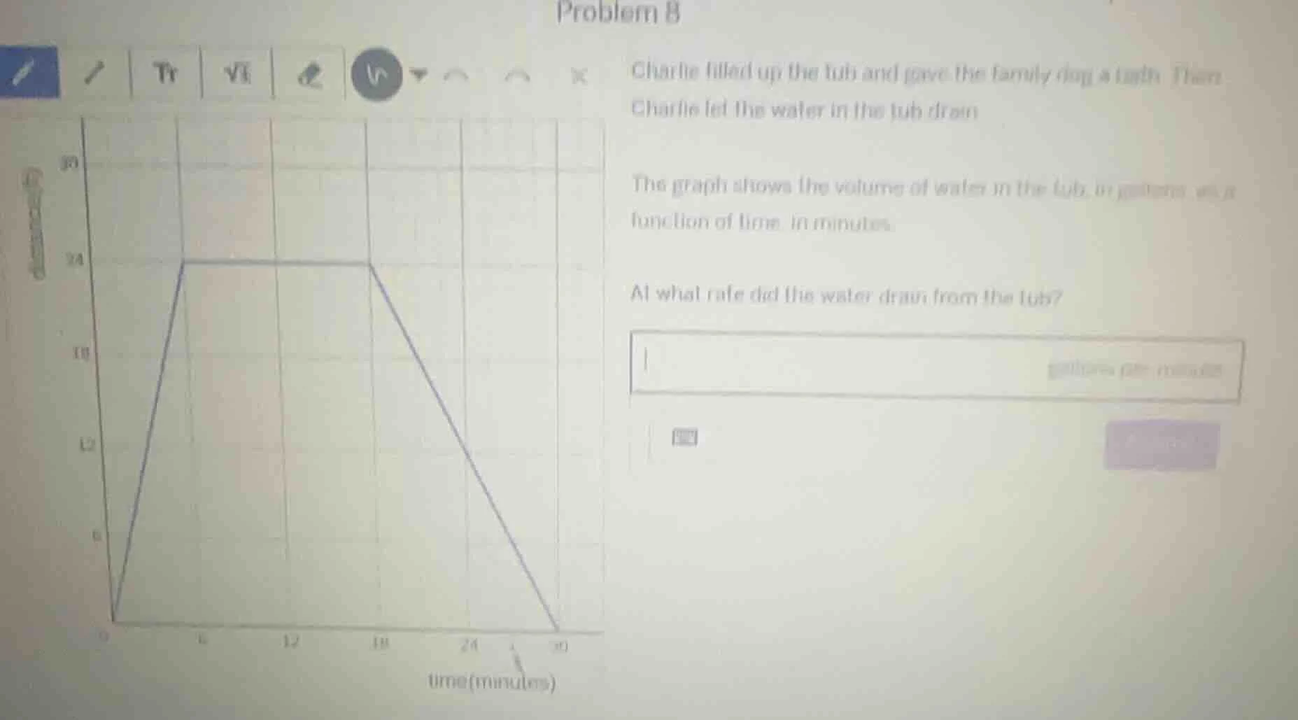 problem 8 charlie filled up the tub and gave the family dog a bath. the…