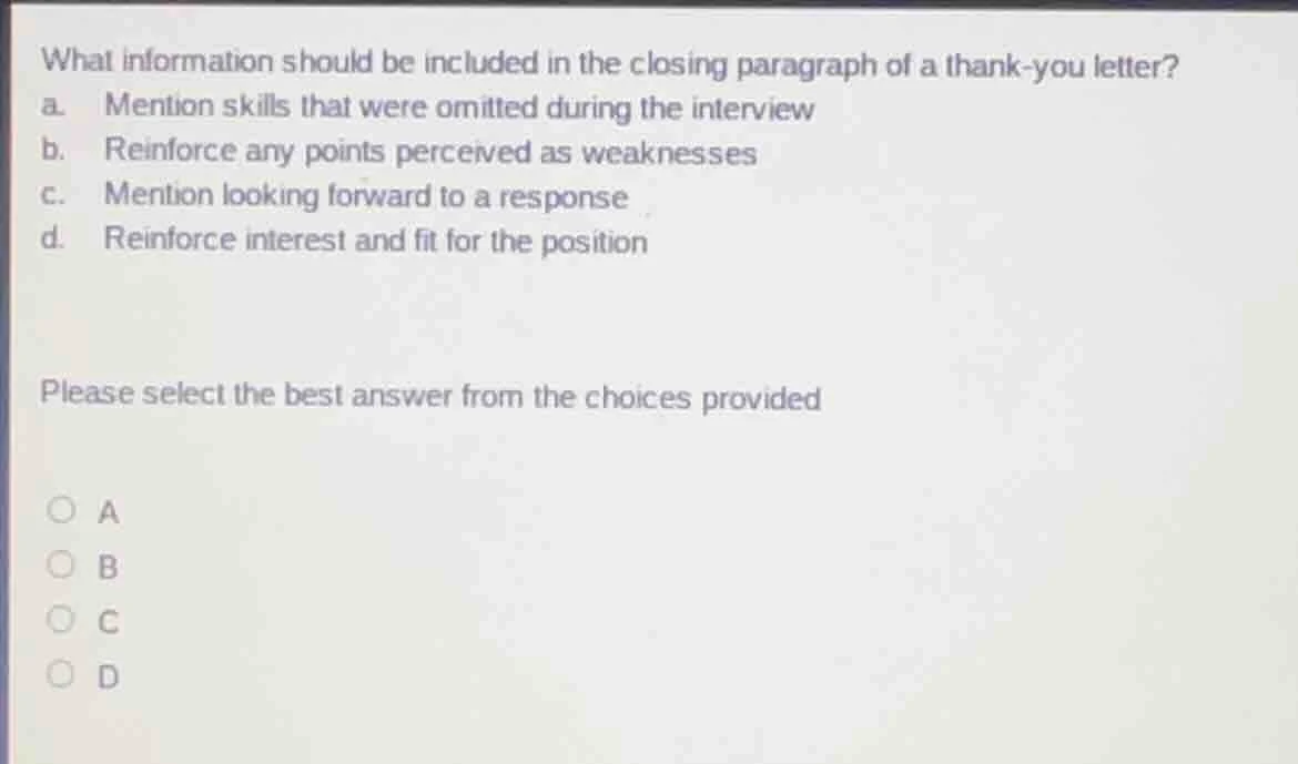 what information should be included in the closing paragraph of a thank…