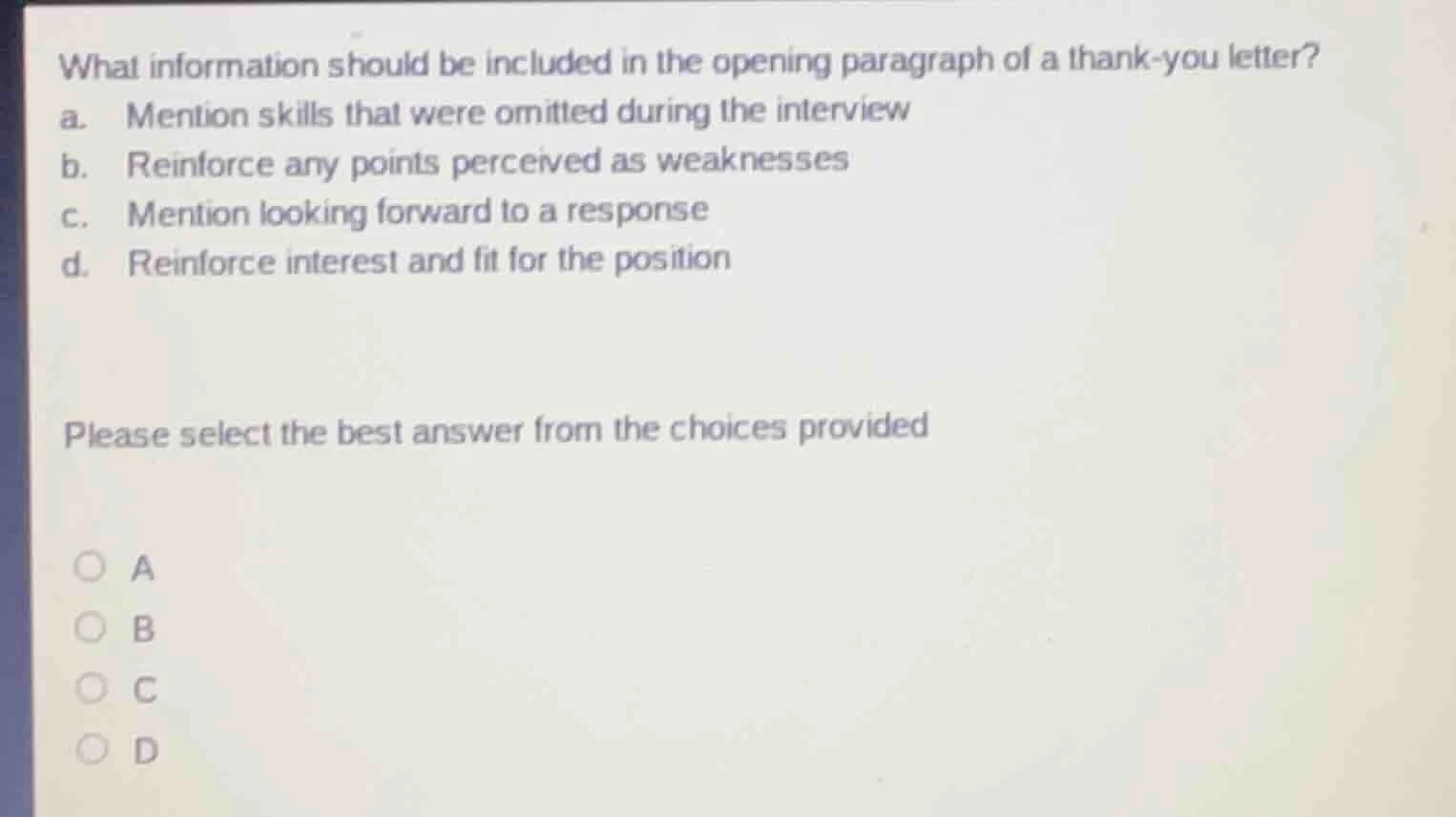 what information should be included in the opening paragraph of a thank…