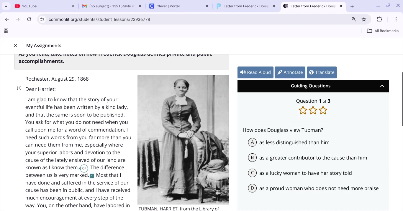 rochester, august 29, 1868 1 dear harriet: i am glad to know that the s…