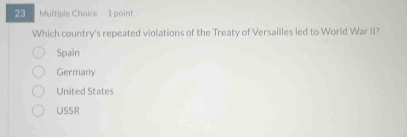 23 multiple choice 1 point which countrys repeated violations of the tr…