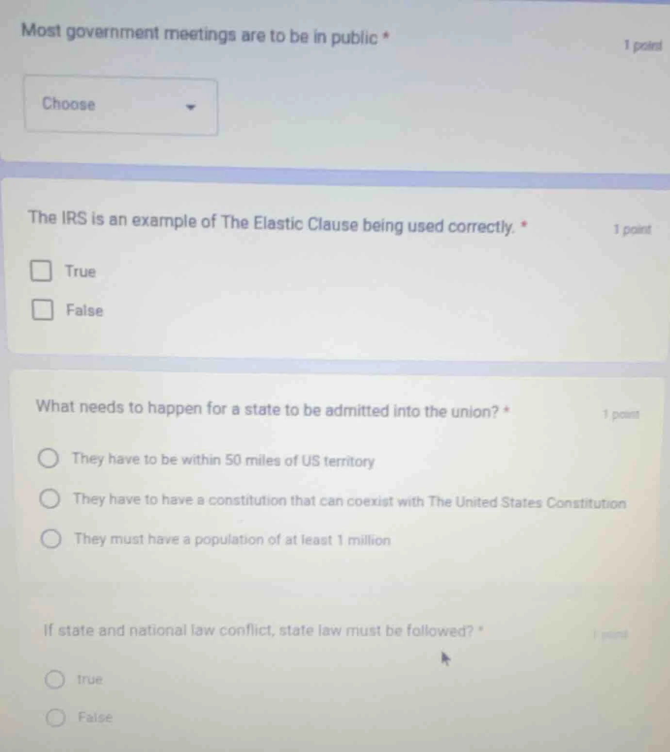 most government meetings are to be in public * choose the irs is an exa…