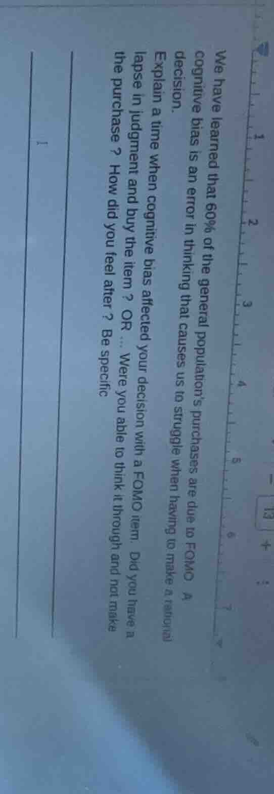 we have learned that 60% of the general population’s purchases are due …